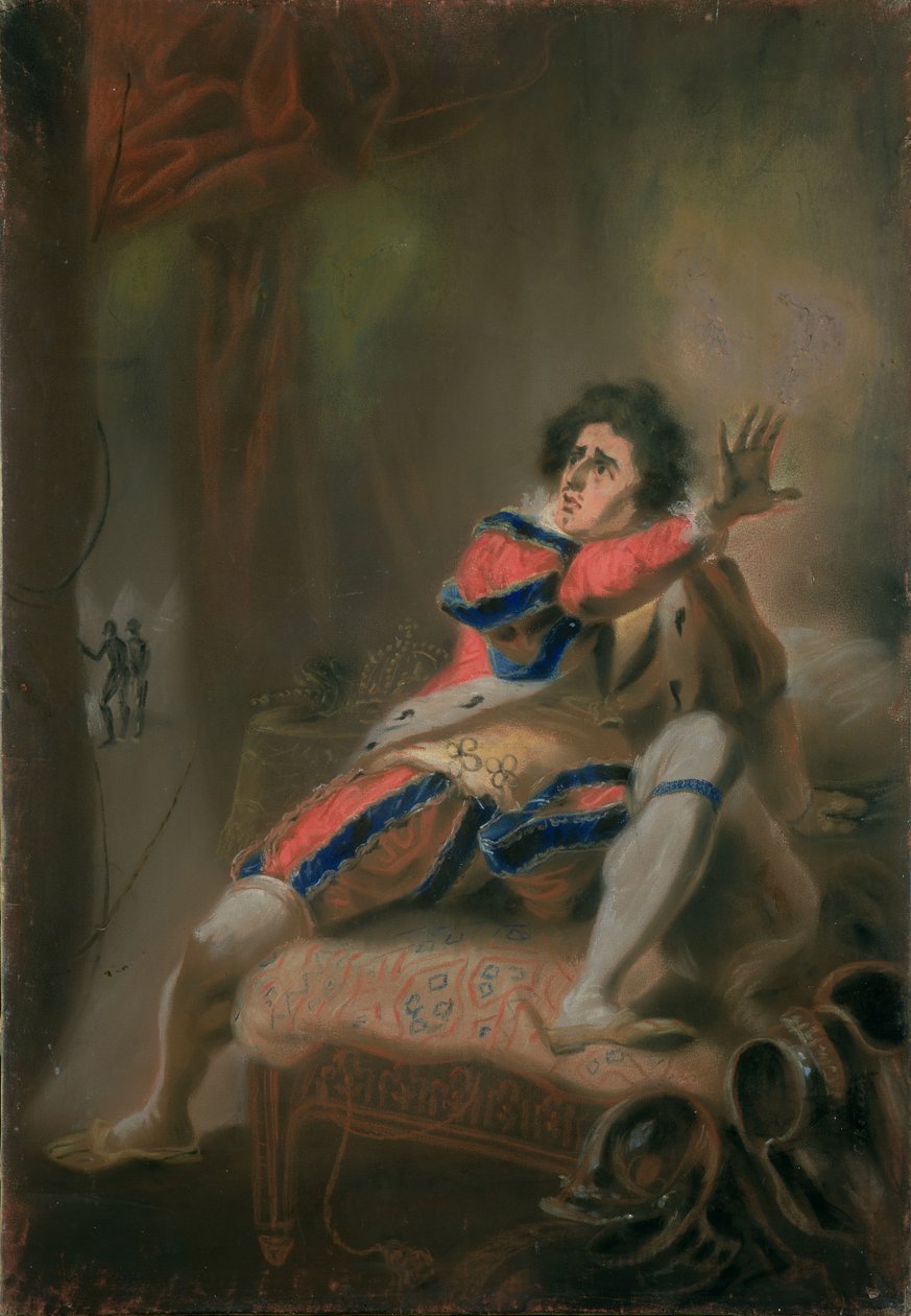 John Philip Kemble (1757-1823) als Shakespeares Richard III (Pastell auf Pergament) von John Eckstein