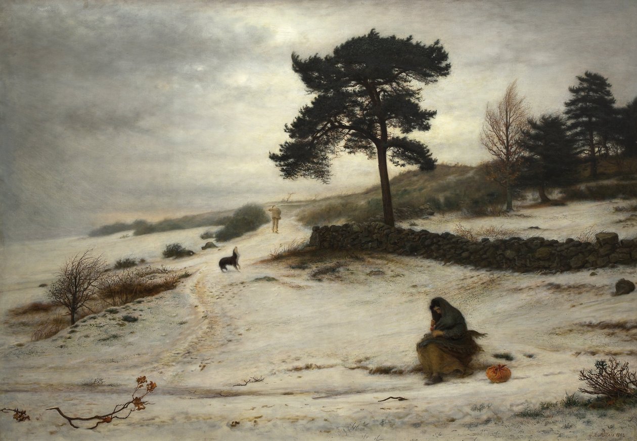 Blas, blas, du Winterwind von John Everett Millais