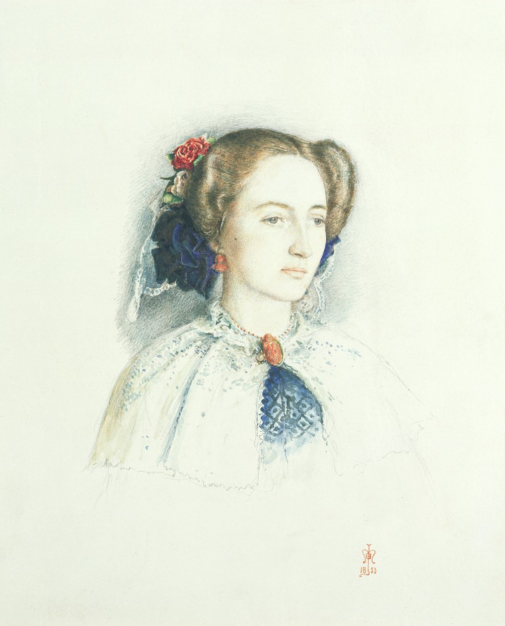 Porträt von Effie Ruskin, später Lady Millais (geb. Euphemia Chalmers Gray), 1853 von John Everett Millais