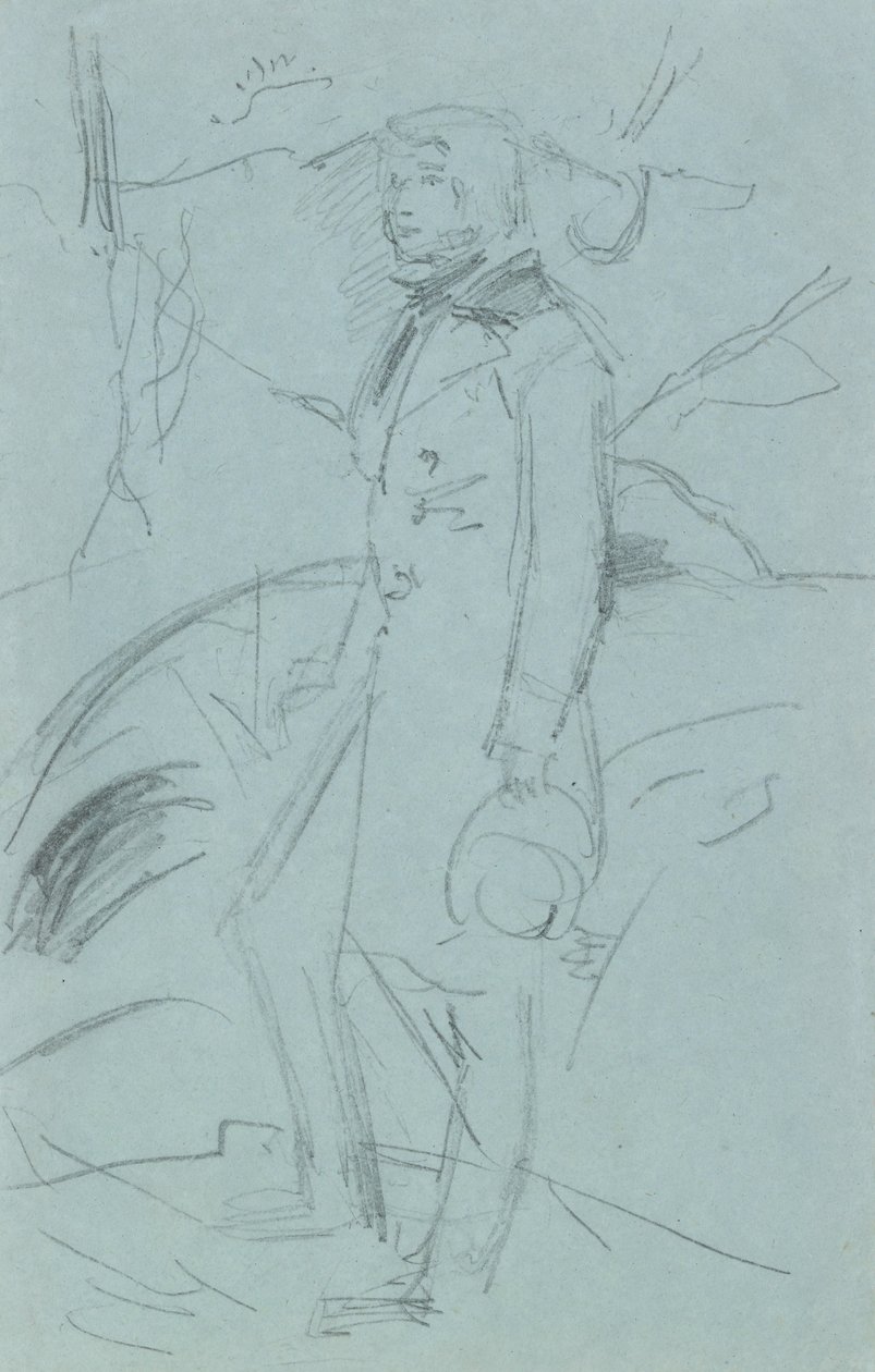 Vorzeichnung für das Porträt von John Ruskin von John Everett Millais