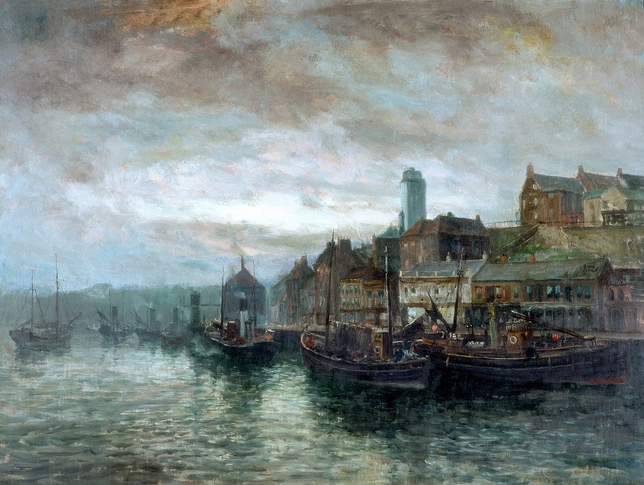 Kai in North Shields, ca. 1890-1910 von John Falconar Slater