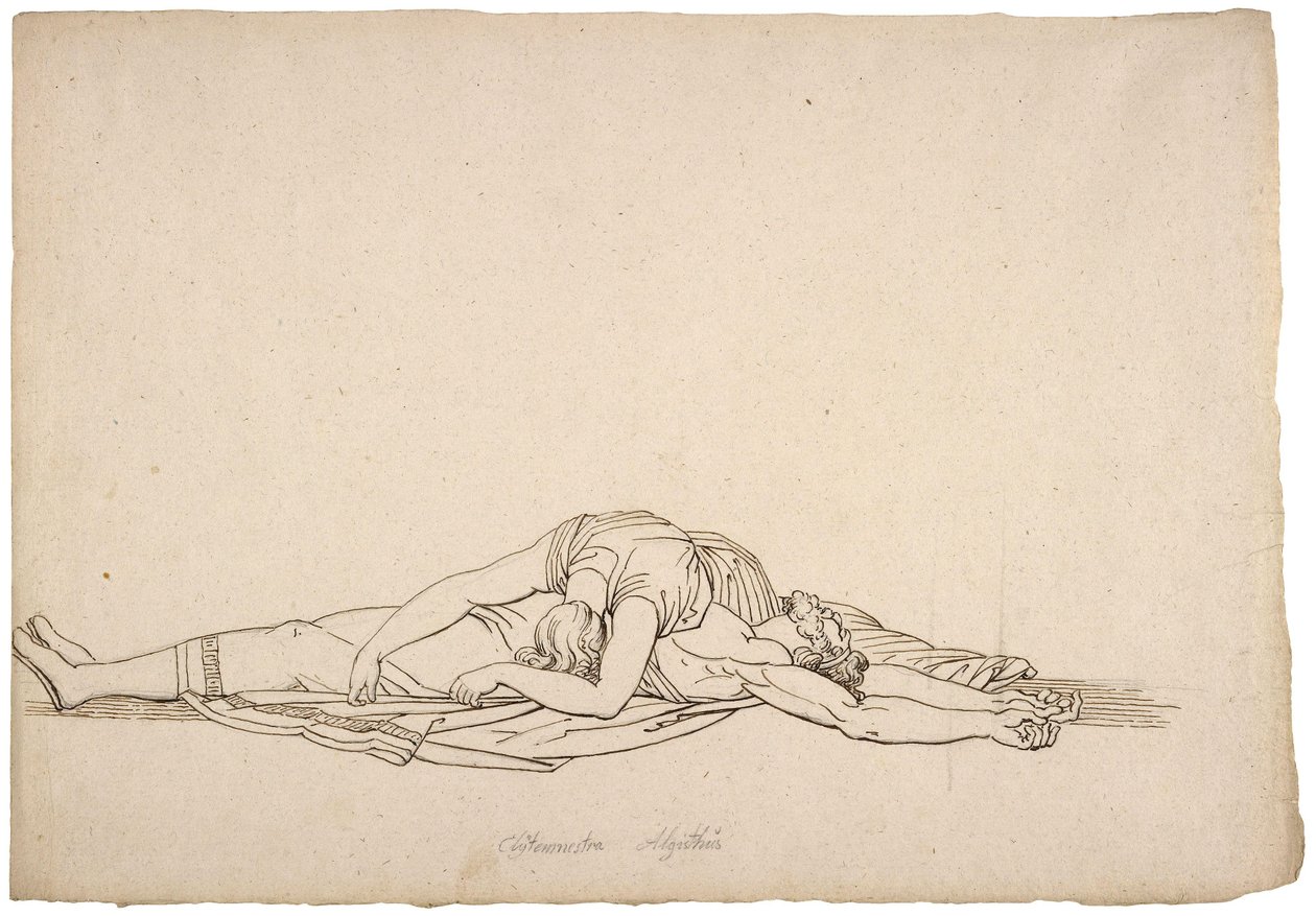 Siehe diesen stolzen Unterdrücker meines Landes; Choephora von William Blake von John Flaxman