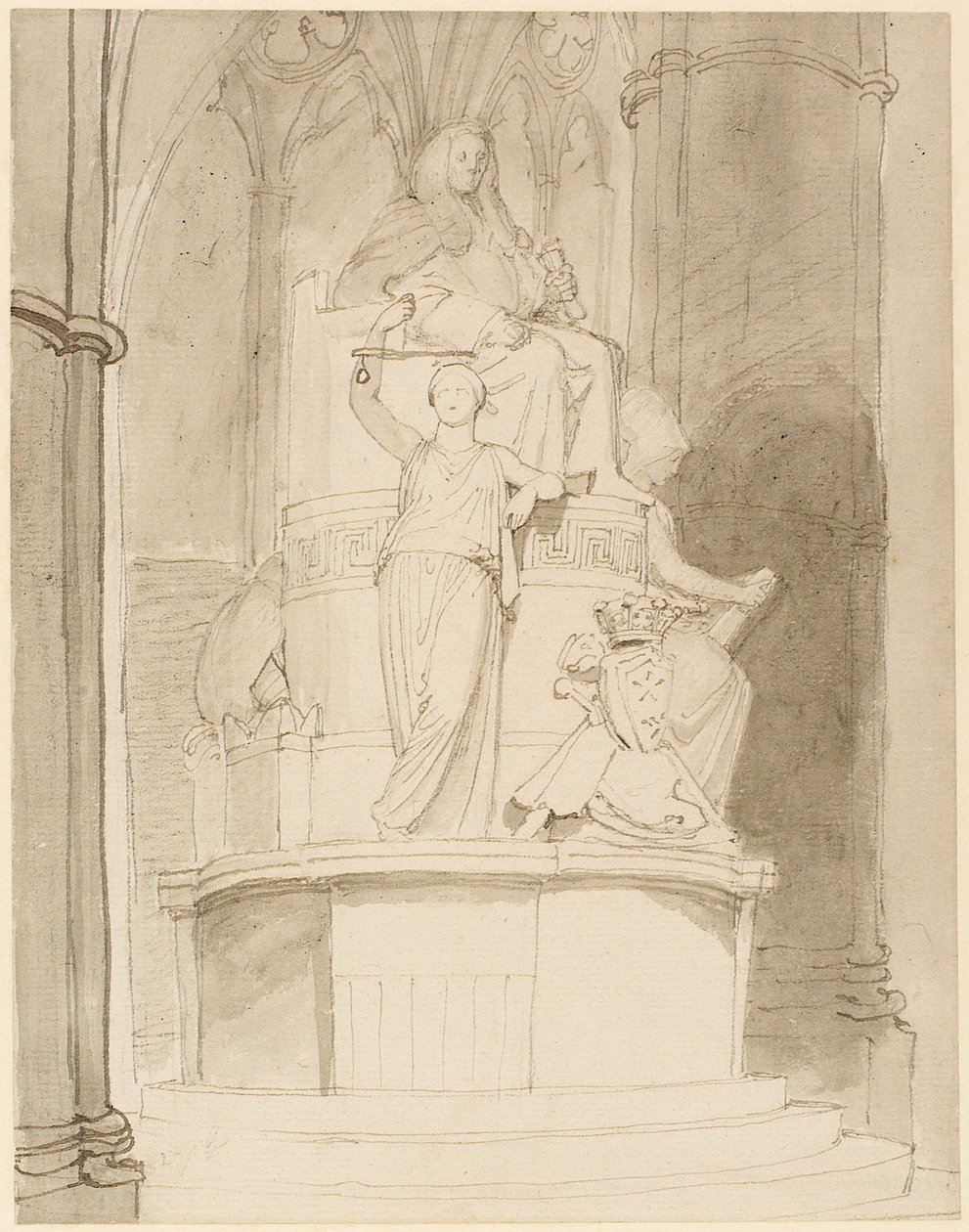 Entwurf für das Denkmal von Lord Mansfield, Westminster Abbey von John Flaxman