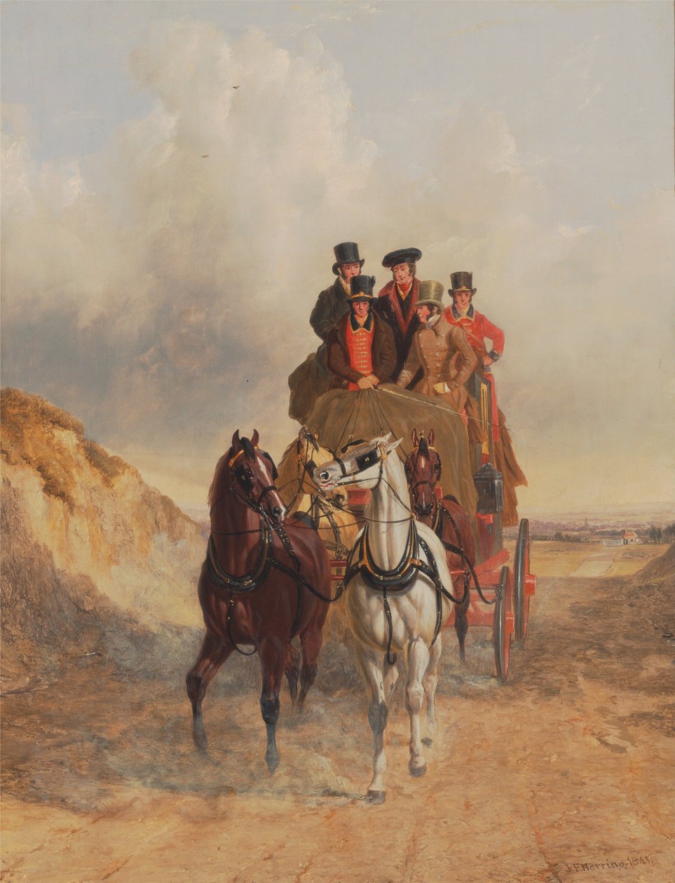 Die königliche Postkutsche auf der Straße von John Frederick Herring Senior