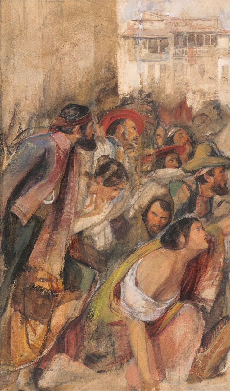 Studie für die Proklamation von Don Carlos von John Frederick Lewis