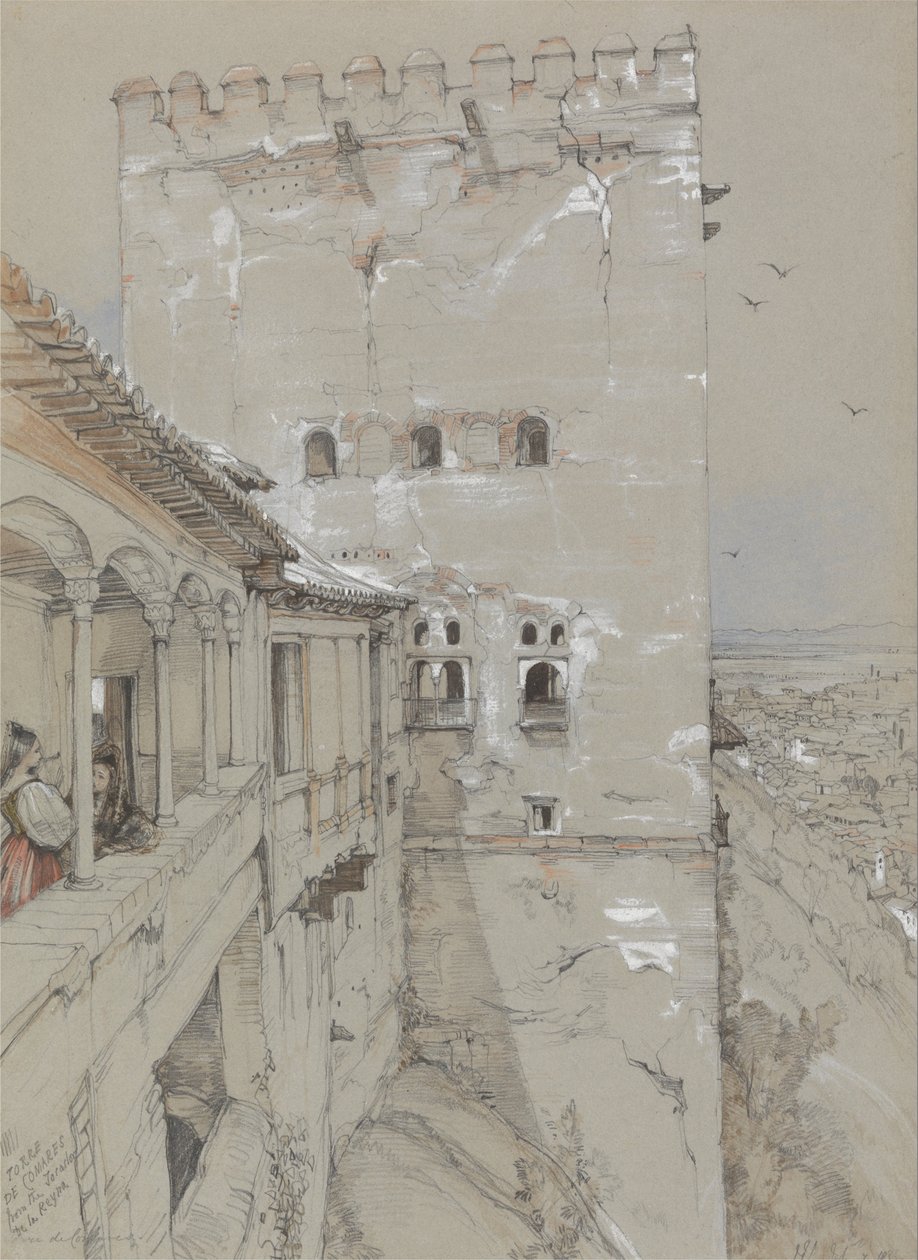 Der Torre de Comares, Alhambra, 1835 von John Frederick Lewis