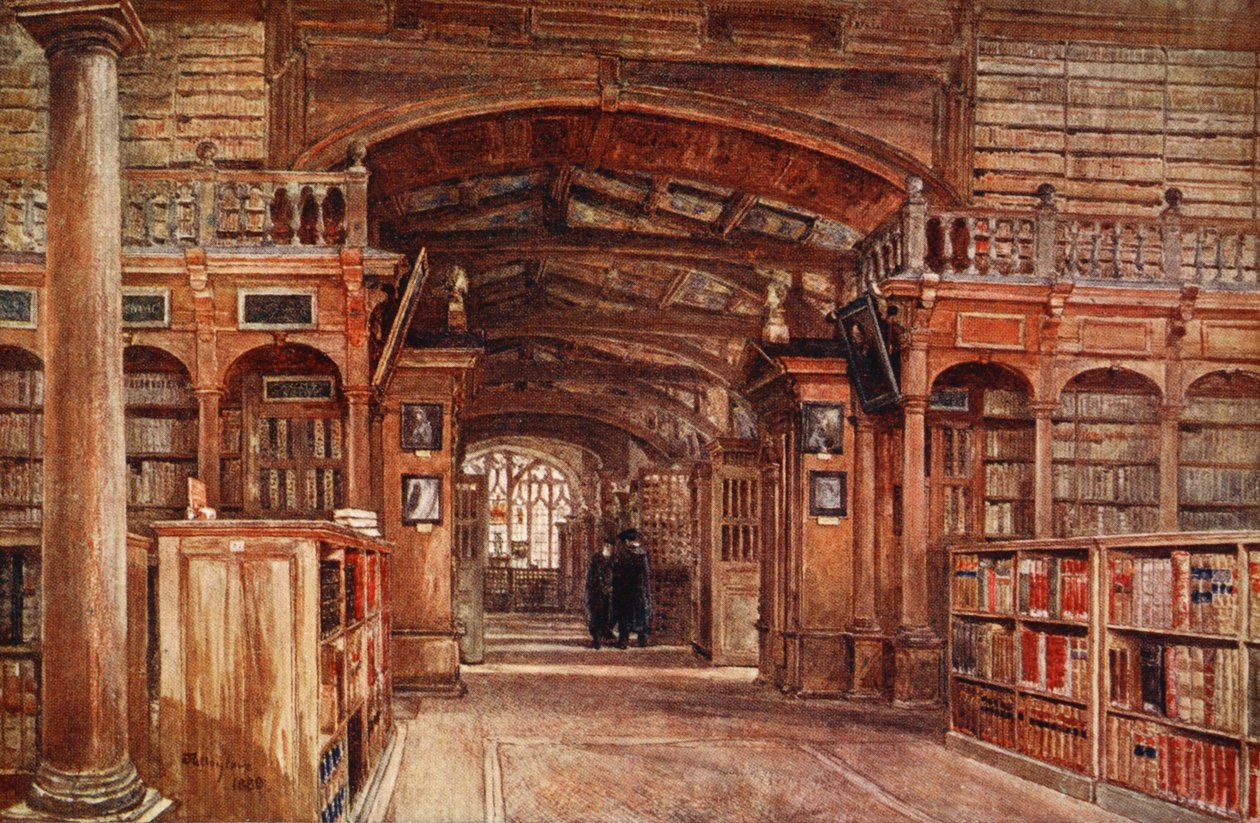 Innenansicht der Bodleian Library, 1903 von John Fulleylove