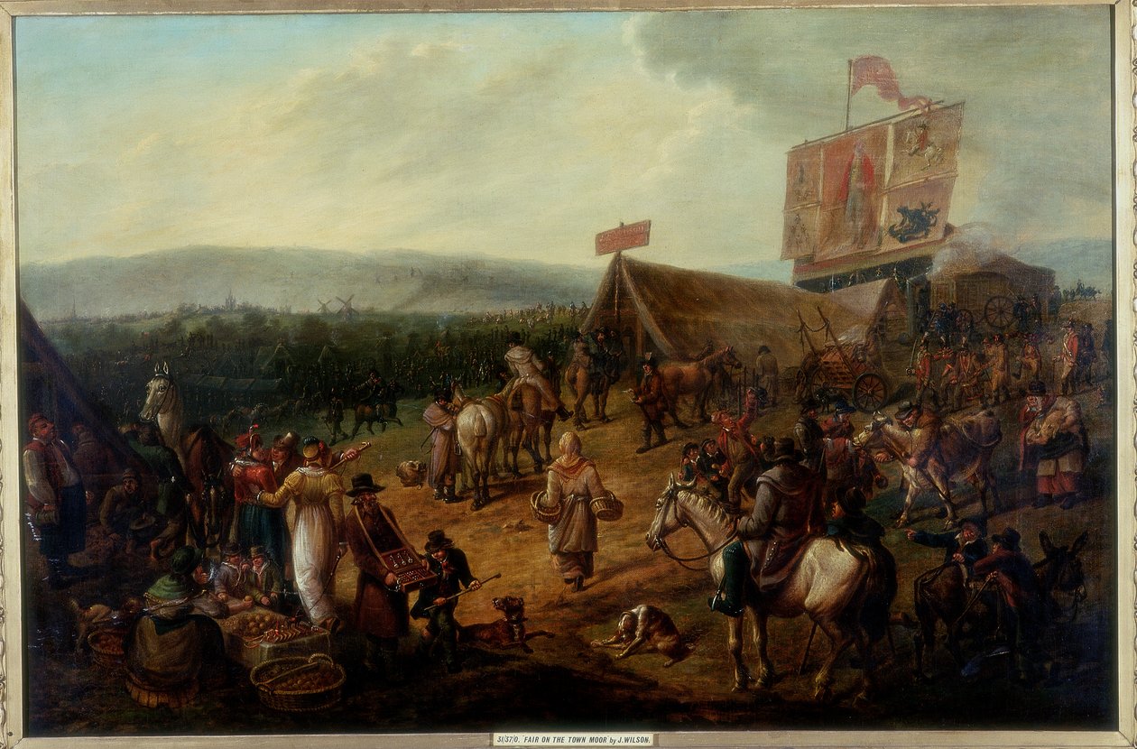 Jahrmarkt auf dem Town Moor, Newcastle, ca. 1810 von John Glen Wilson