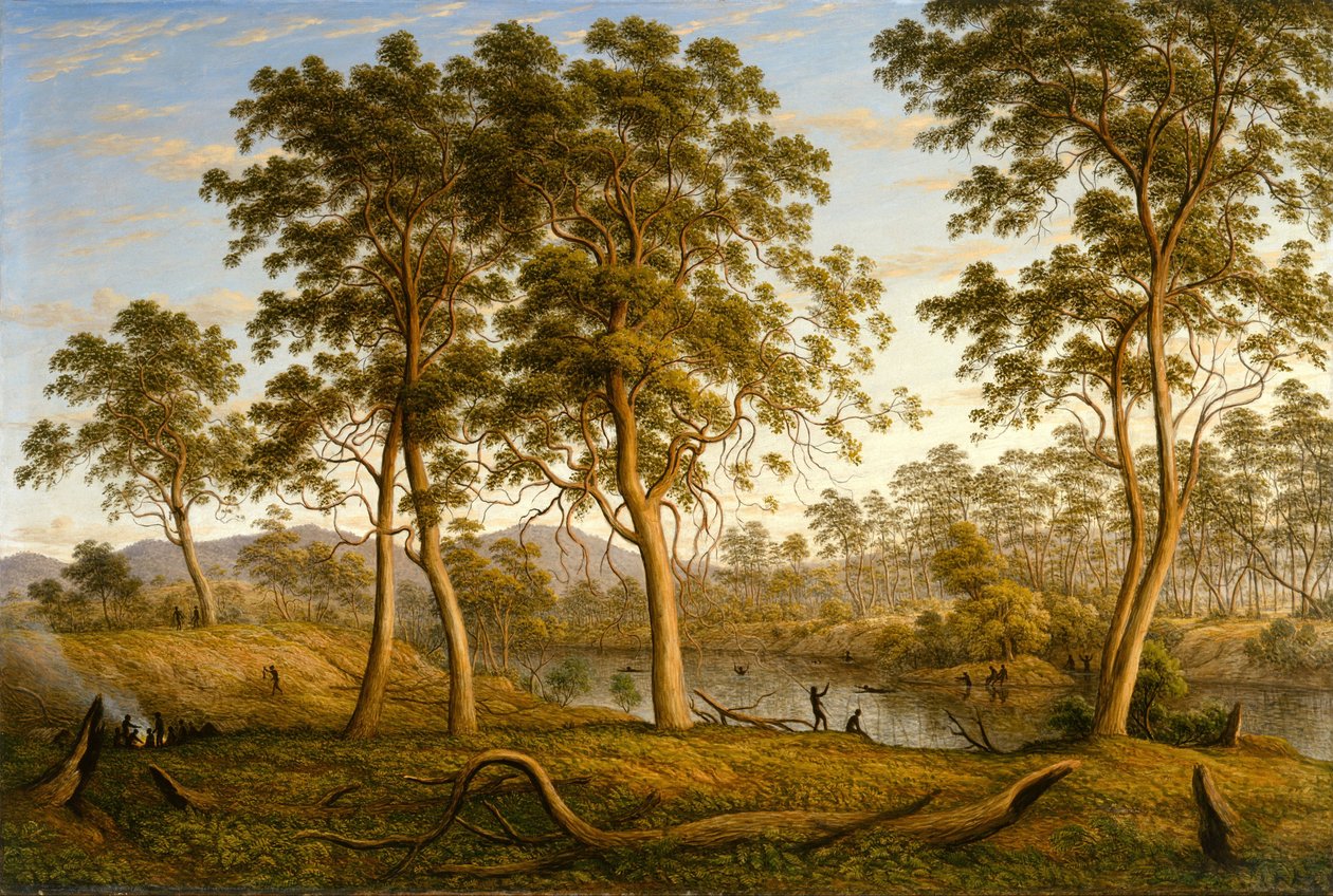 Eingeborene am Ouse River, Van Diemens Land von John Glover