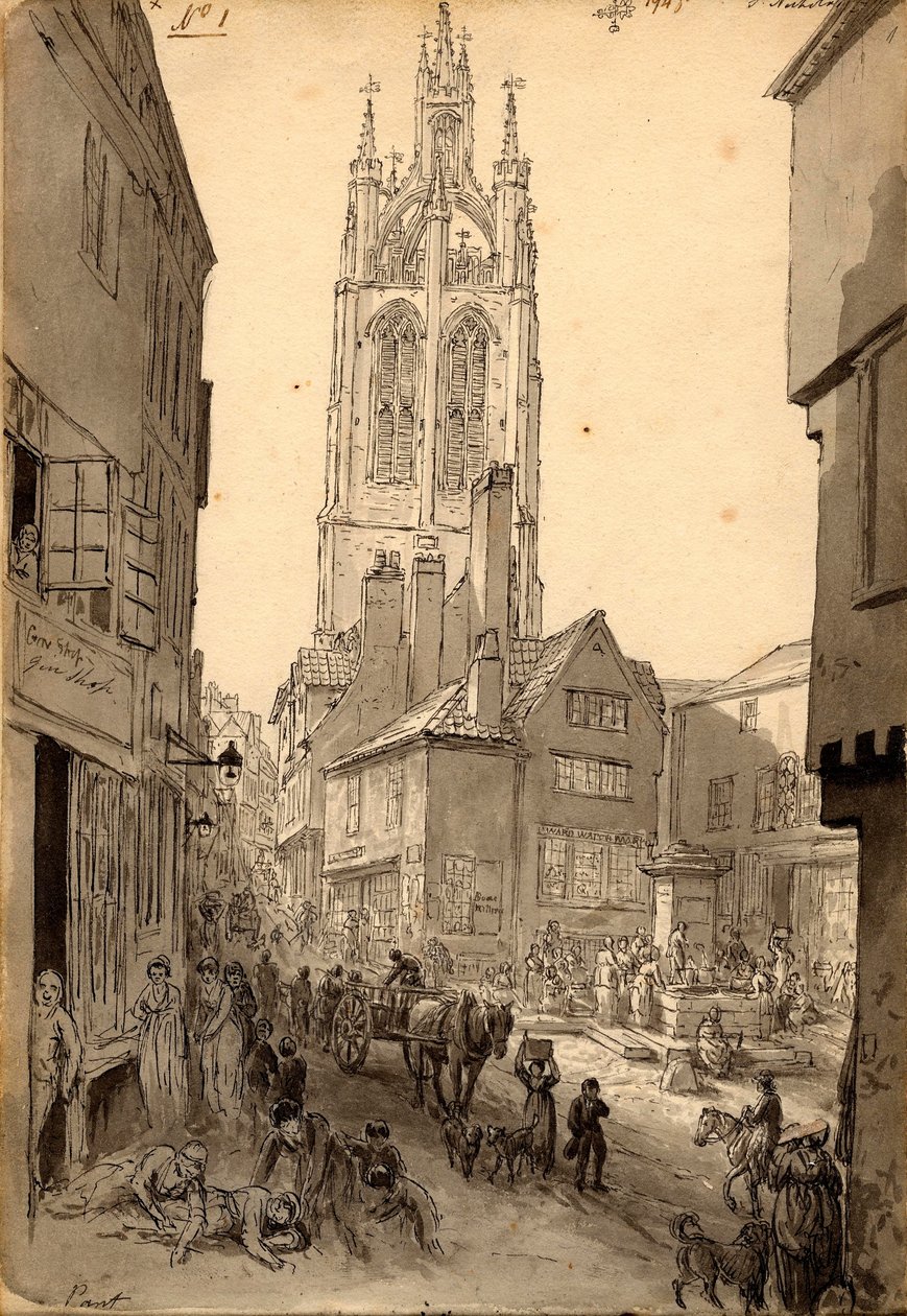 Alter Gin-Laden in der Nähe der St. Nicholas-Kathedrale von John Glover