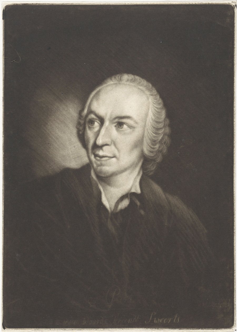 Porträt des Malers Jan Punt (Mezzotinto) von John Greenwood