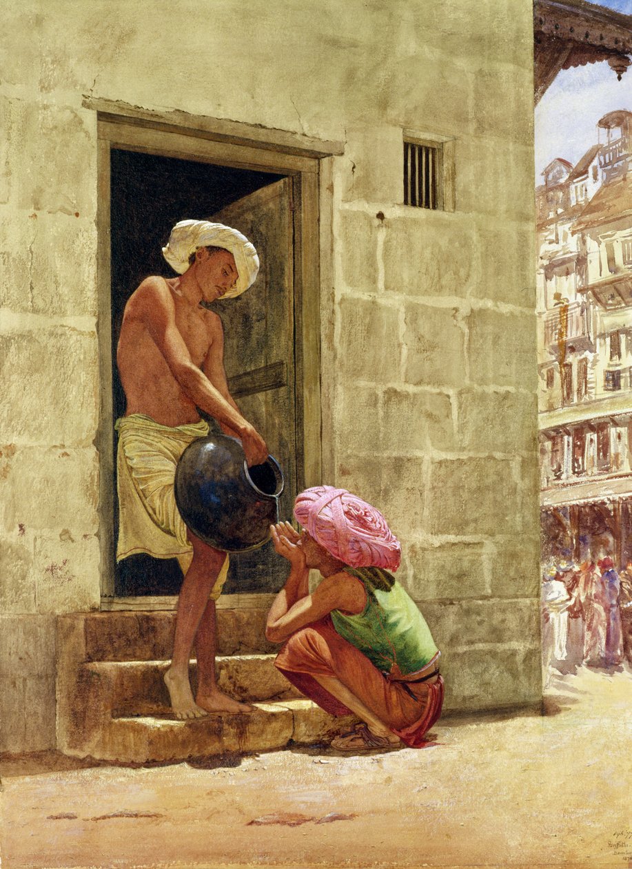 Ein Getränk auf dem Weg, 1876 von John Griffiths