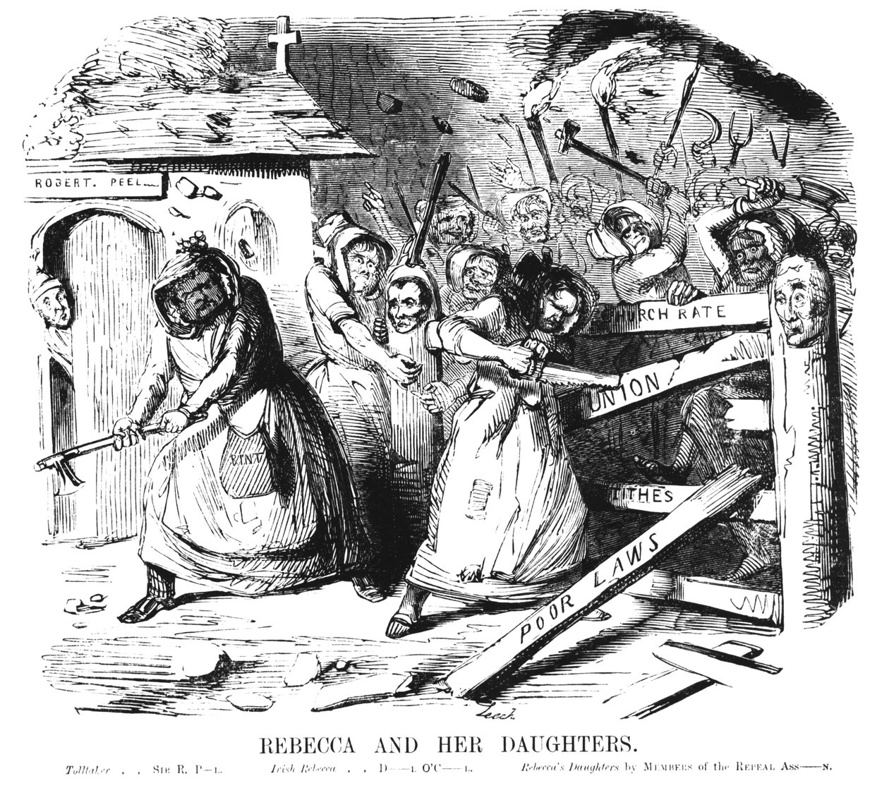 Rebecca und ihre Töchter von John Leech