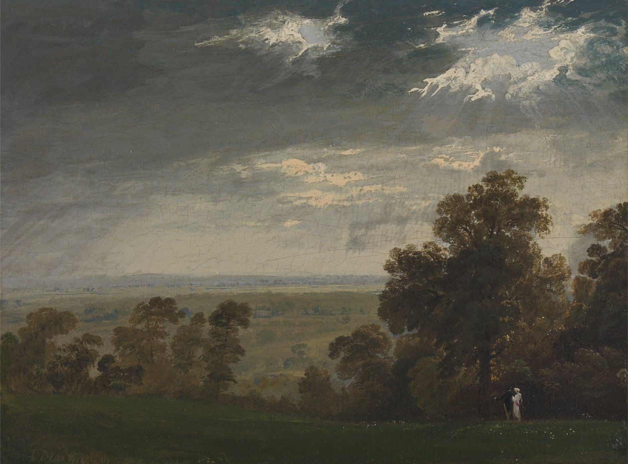 Landschaft, möglicherweise die Isle of Wight oder Richmond Hill von John Martin