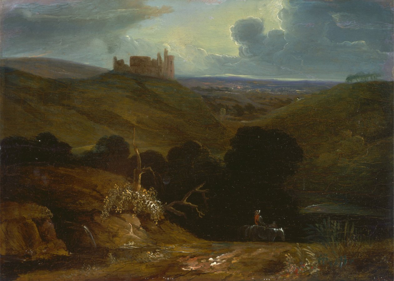 Landschaft mit Schloss von John Martin