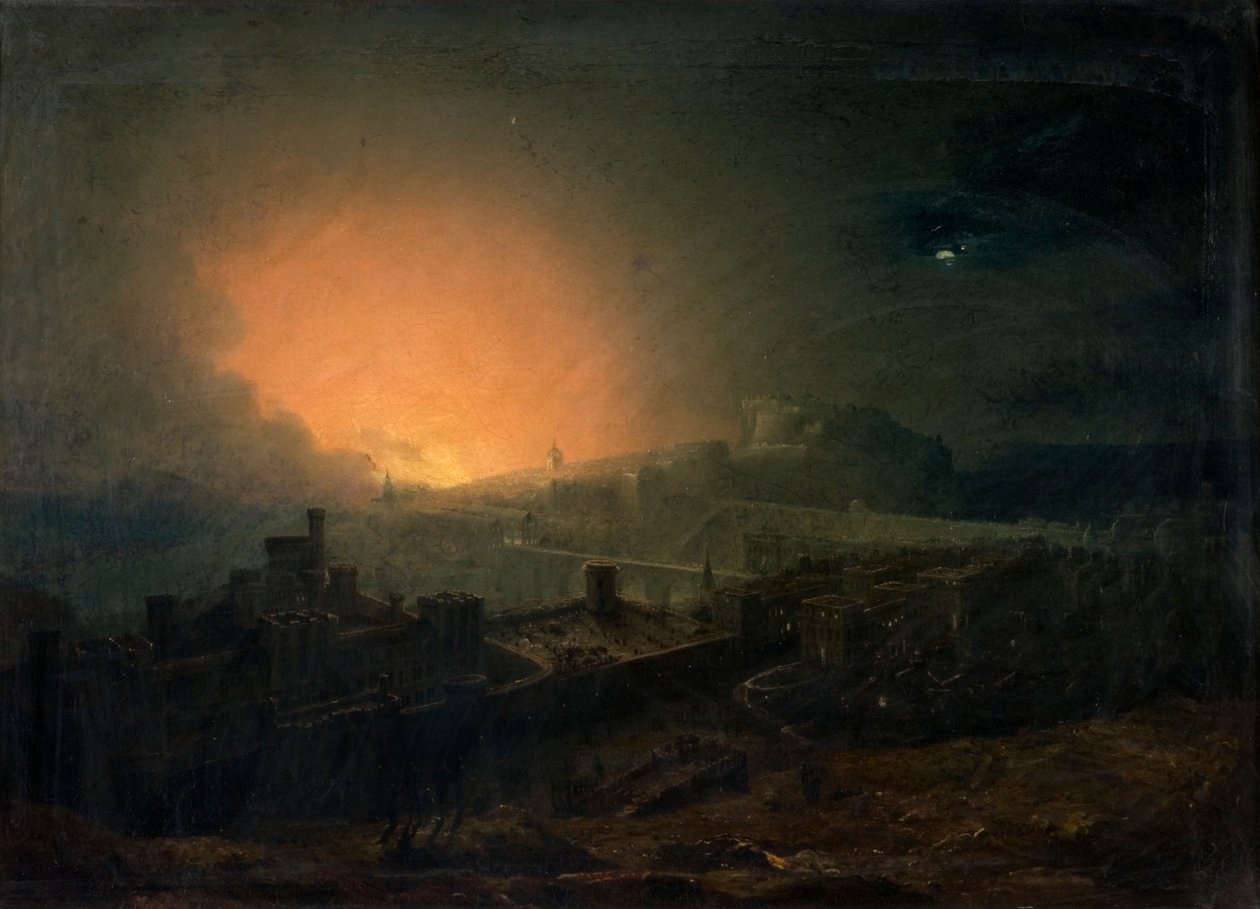 Das Feuer, Edinburgh von John Martin