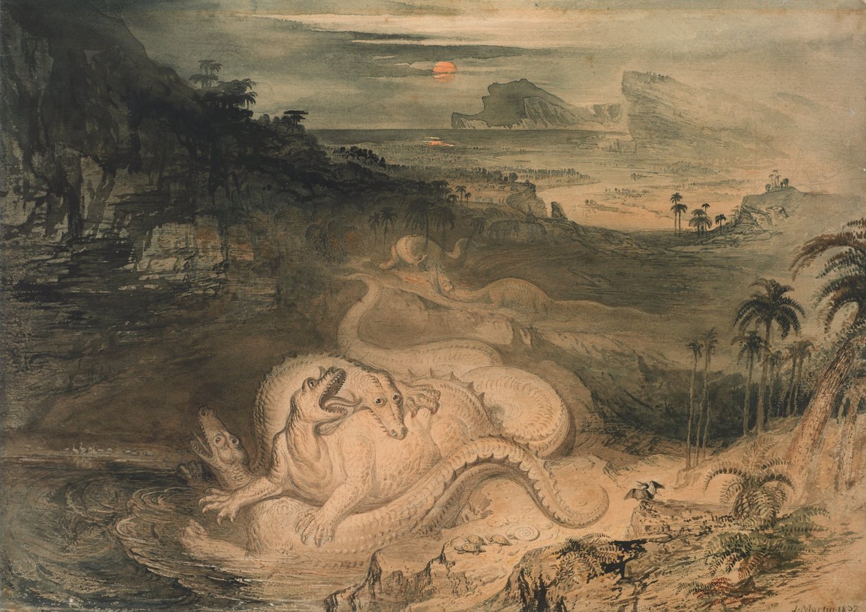 Das Land des Iguanodon von John Martin