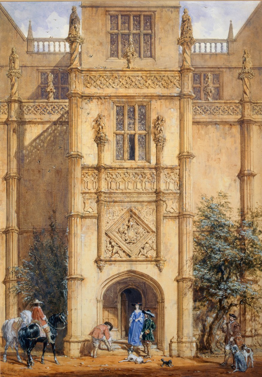 Vorhalle in Montacute, 1842 von John Nash
