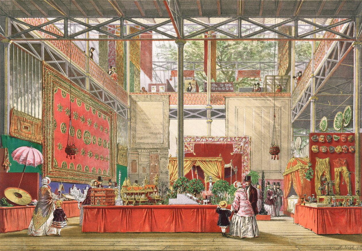 Ansicht des Indien-Abschnitts der Großen Ausstellung von 1851, aus 
