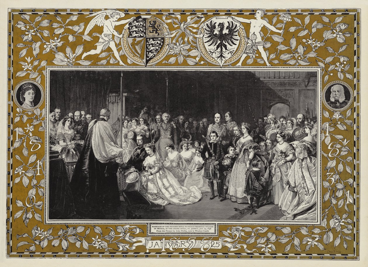 Hochzeit der Prinzessin Royal mit Prinz Friedrich Wilhelm von Preußen in der Chapel Royal, St. James