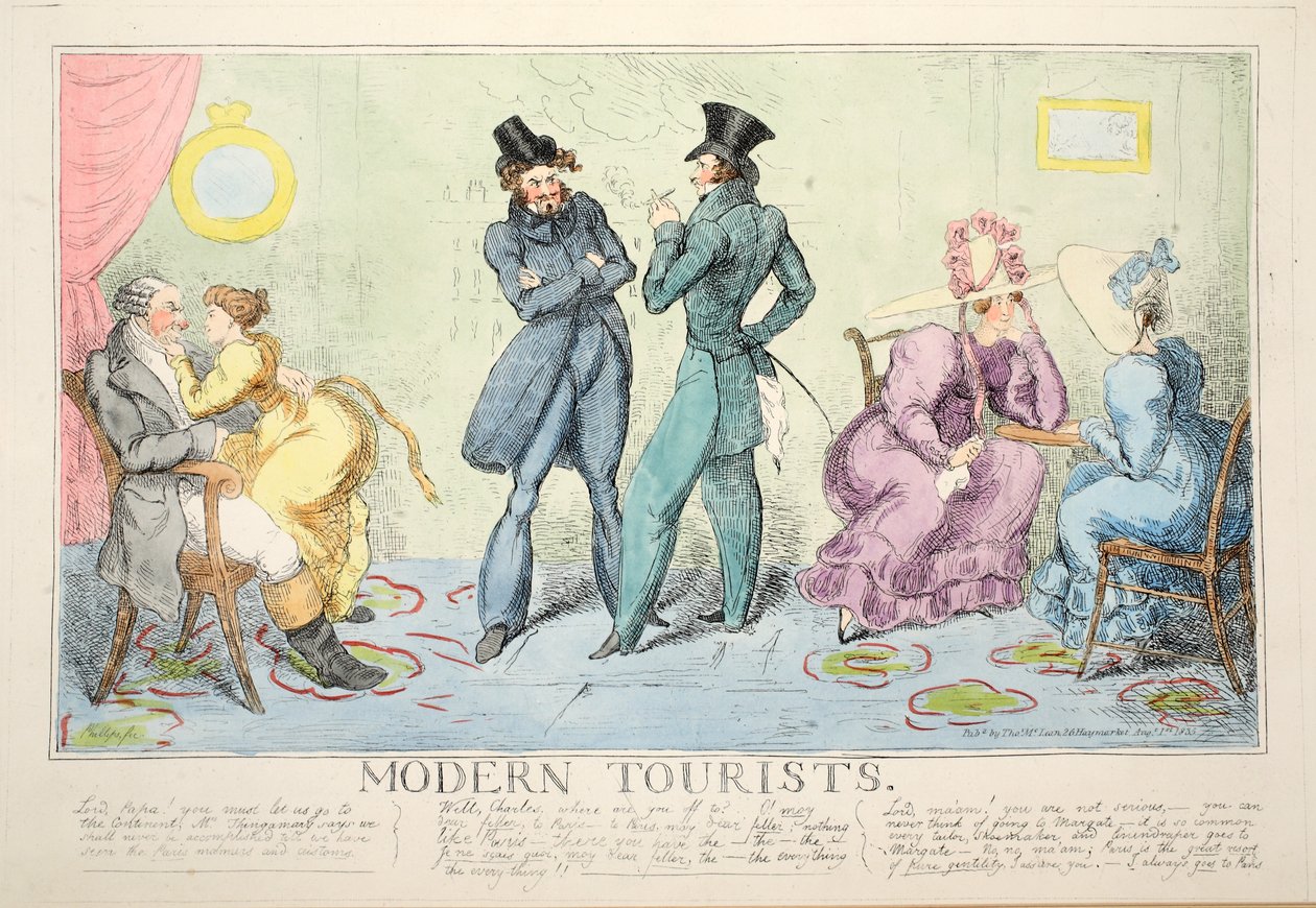 Moderne Touristen, veröffentlicht 1835 von John Phillips