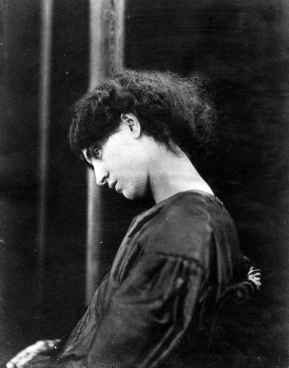 Jane Morris, posiert von Dante Gabriel Rossetti, 1865 (Albuminabzug) von John R. Parsons