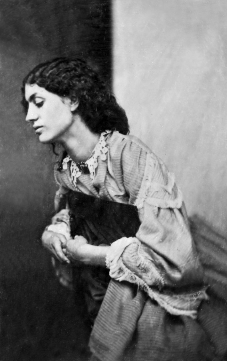 Jane Morris, posiert von Dante Gabriel Rossetti, 1865 (Albuminabzug) von John R. Parsons