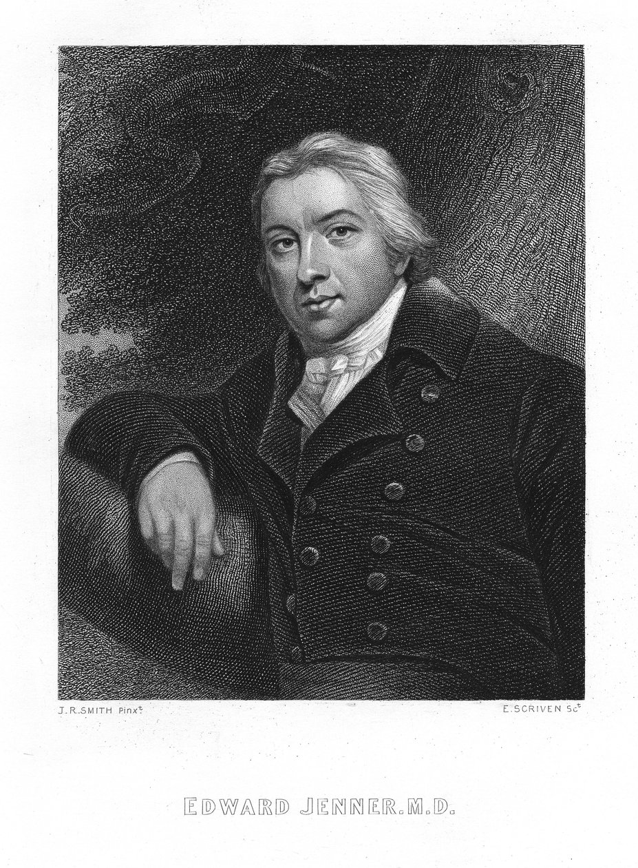 Edward Jenner, graviert von E. Scriven von John Raphael Smith