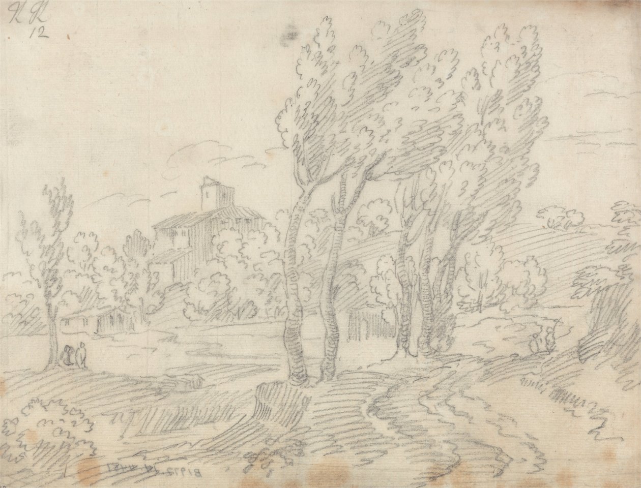 Kloster Monte Olivetto bei Florenz von John Robert Cozens
