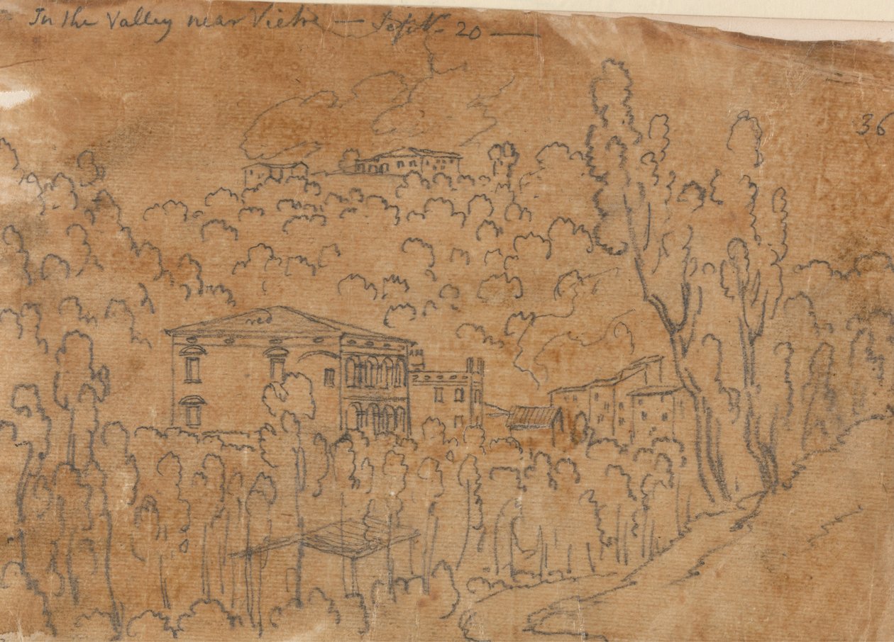 Im Tal bei Vietri, 20. September von John Robert Cozens