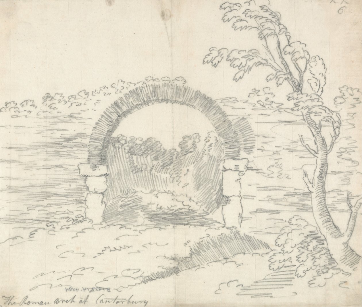 Der römische Bogen in Canterbury von John Robert Cozens