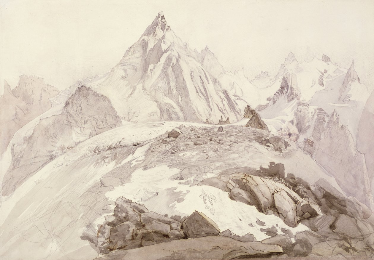 Aiguilles de Chamonix, um 1850 von John Ruskin