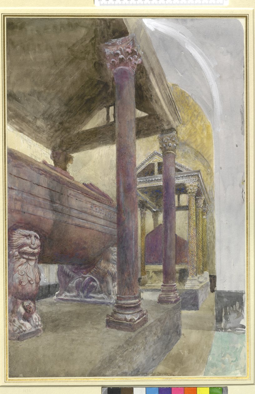 Das Grab von Friedrich II. in der Kathedrale von Palermo, 23. - 30. April 1874 von John Ruskin