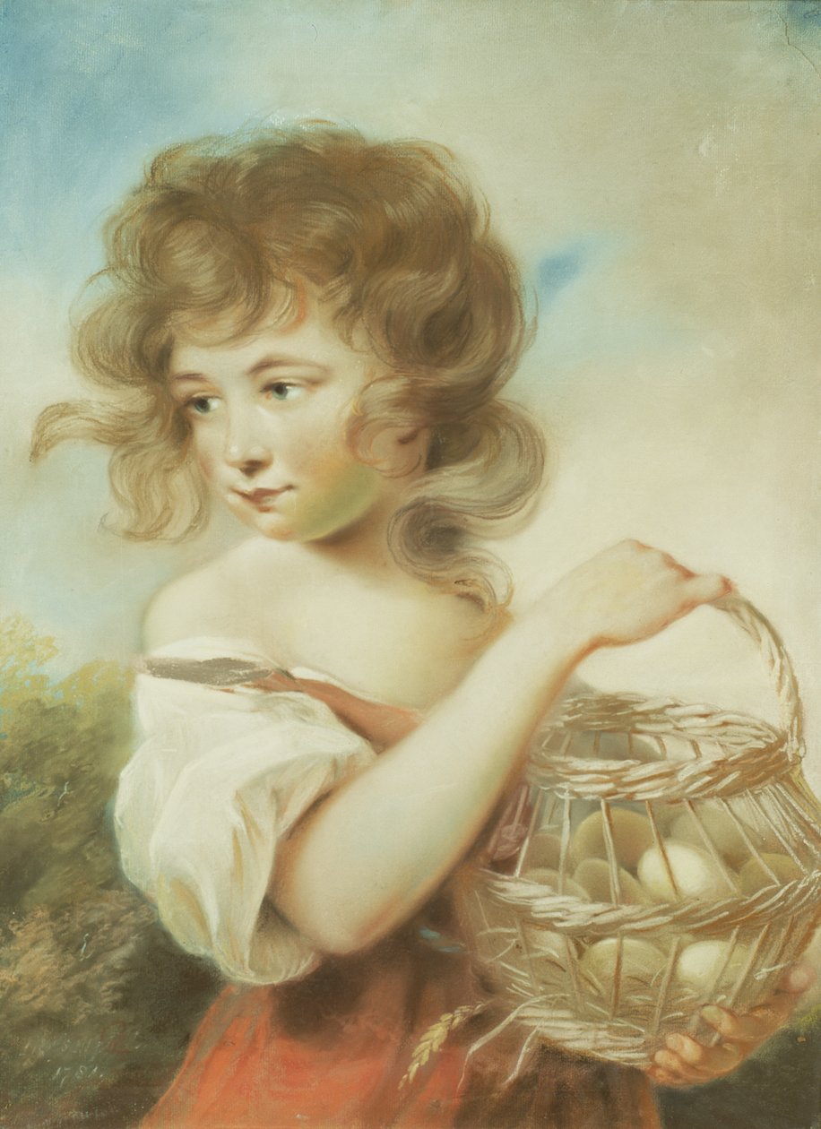 Das Mädchen mit dem Eierkorb von John Russell