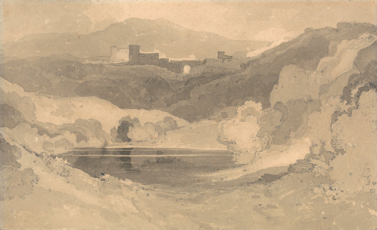 Schloss in einer Landschaft von John Sell Cotman