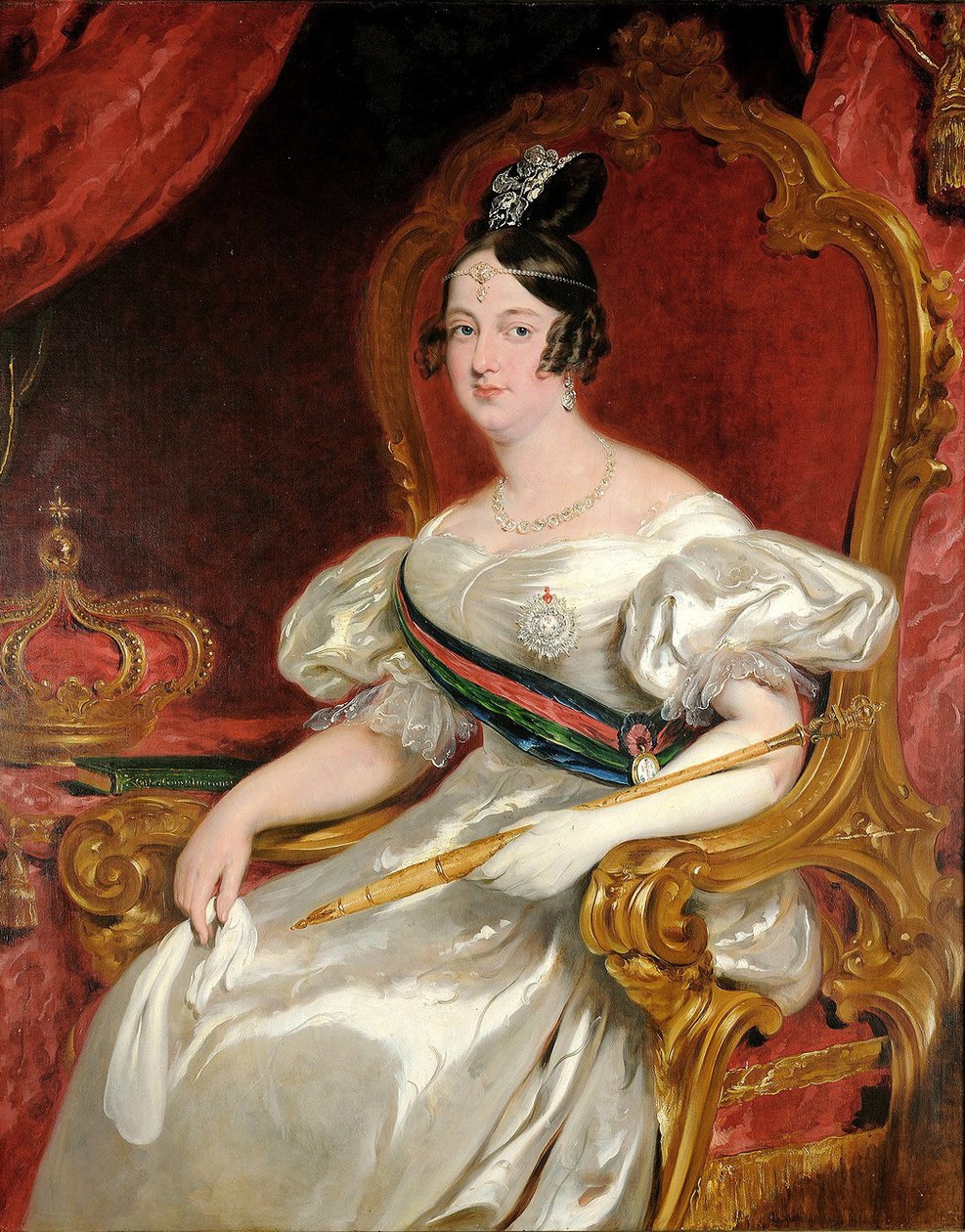 Porträt von D. Maria II, Königin von Portugal 1819-1853 von John Simpson