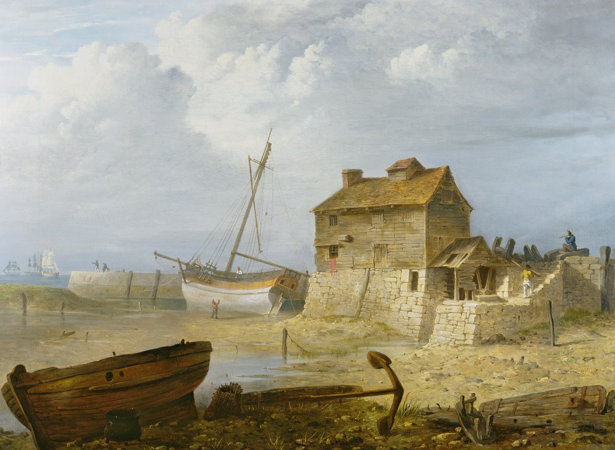 Die Gezeitenmühle in Emsworth von John Thomas Serres