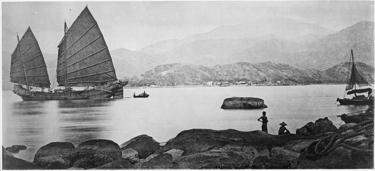 Eine Kanton-Dschunke, ca. 1867-72 von John Thomson