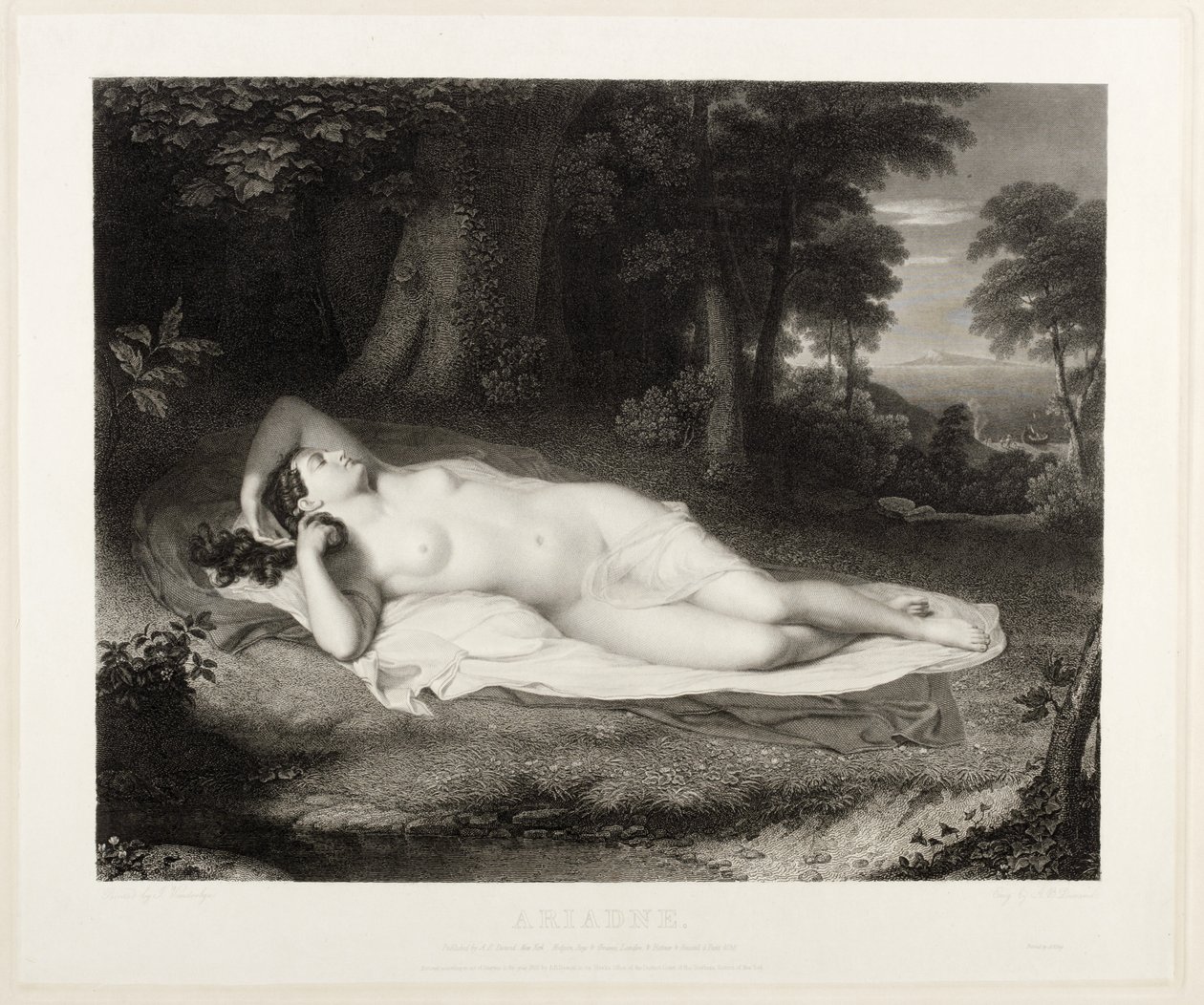 Ariadne, graviert von Asher B. Durand, 1835 von John Vanderlyn