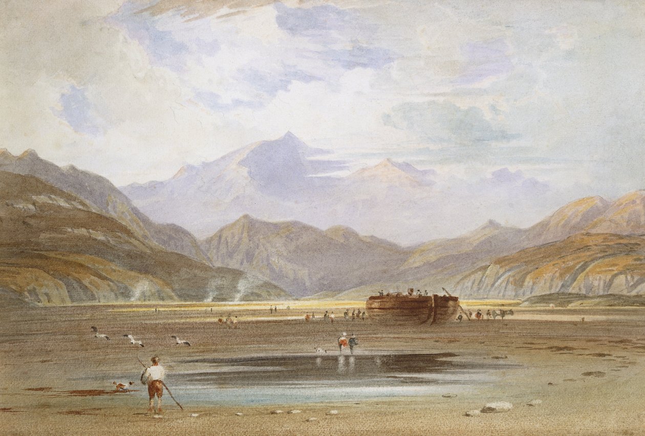 Ein Blick auf Snowdon von Traeth Bach, Merioneth von John Varley