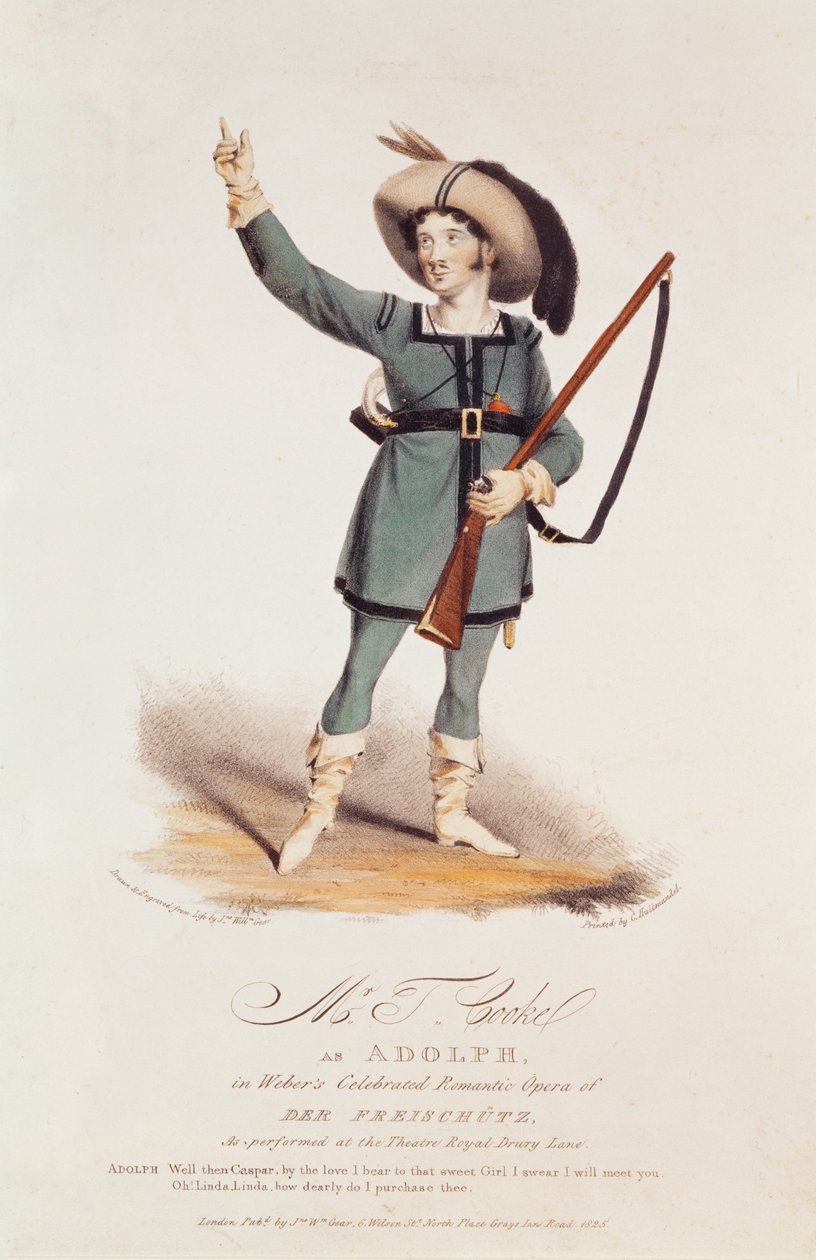 Thomas Simpson Cooke (1782-1848) als Adolph in Webers 