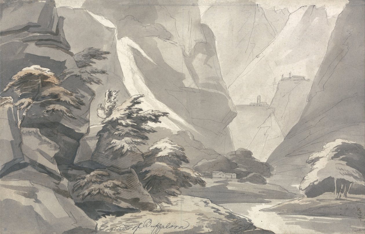 Wasserfall von Buffalora von John Warwick Smith
