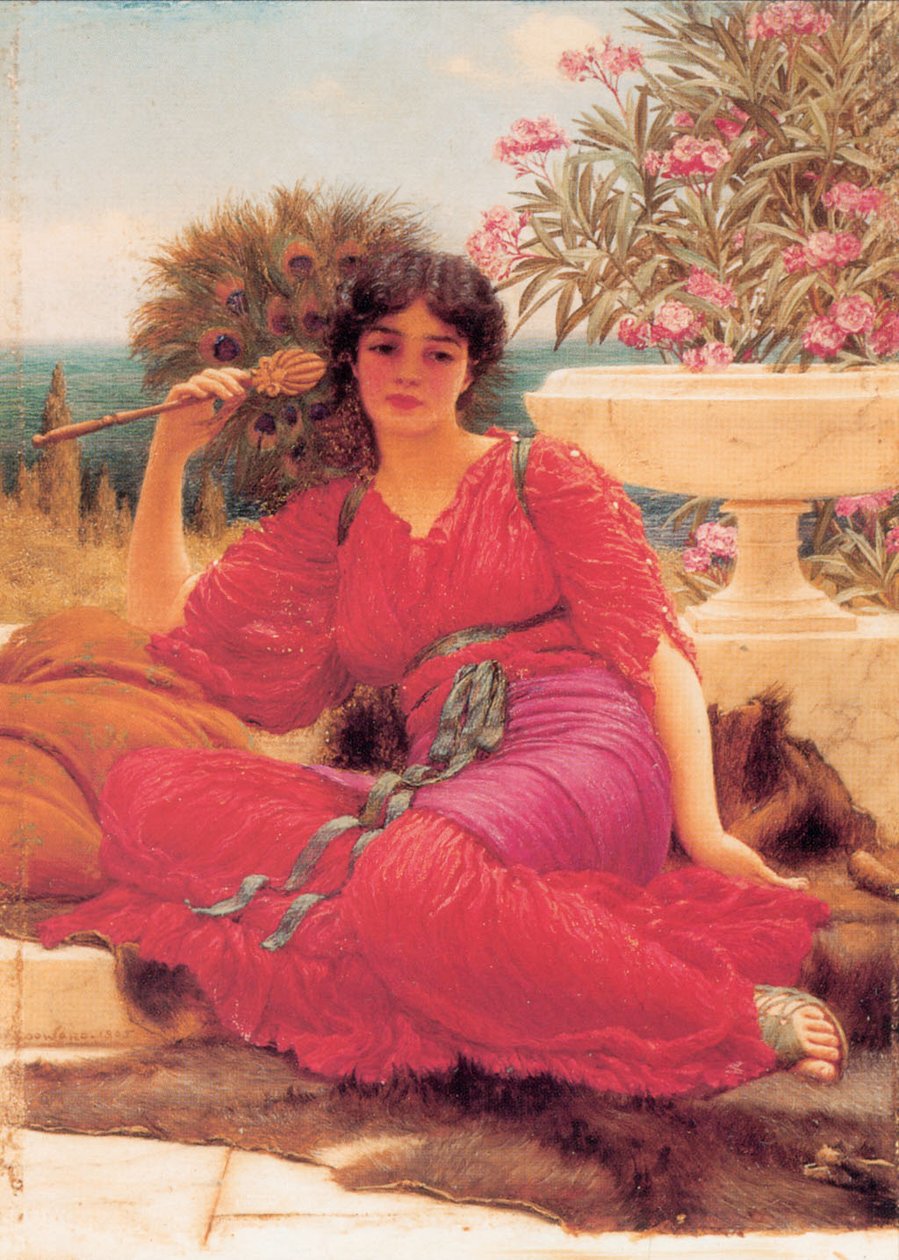 Flabellifera Ölstudie von John William Godward