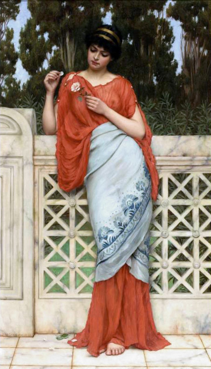Er liebt mich, er liebt mich nicht von John William Godward