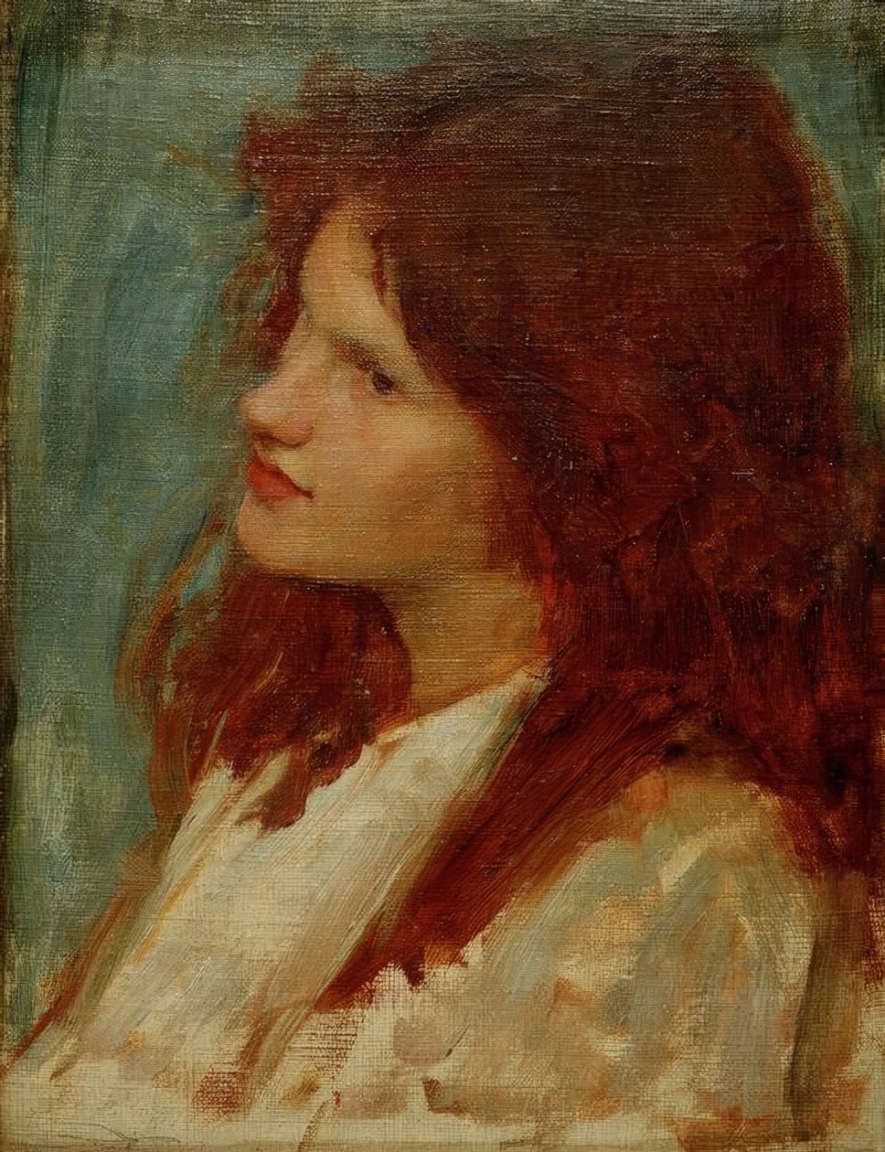 Kopf eines Mädchens von John William Waterhouse
