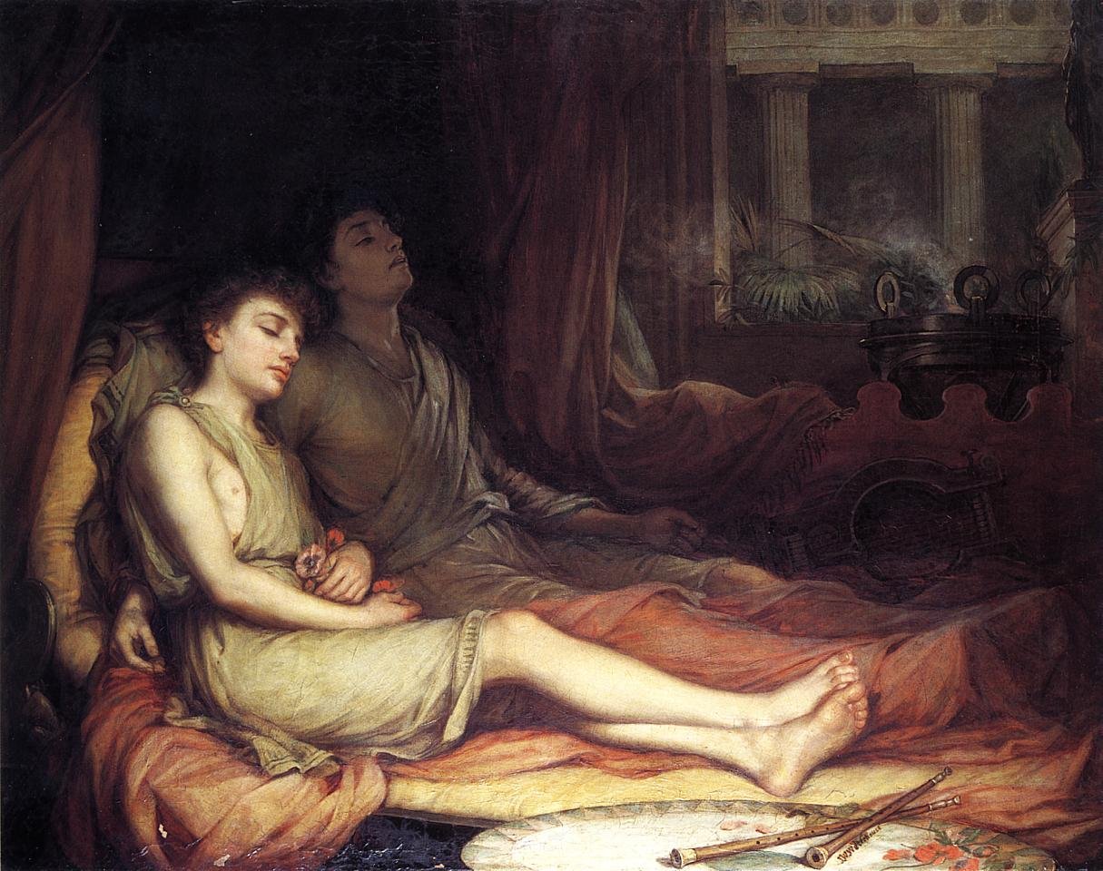 Schlaf und sein Halbbruder Tod von John William Waterhouse