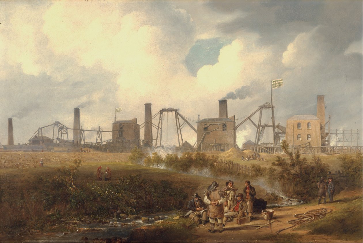 Blick auf Murton Colliery bei Seaham, County Durham von John Wilson Carmichael