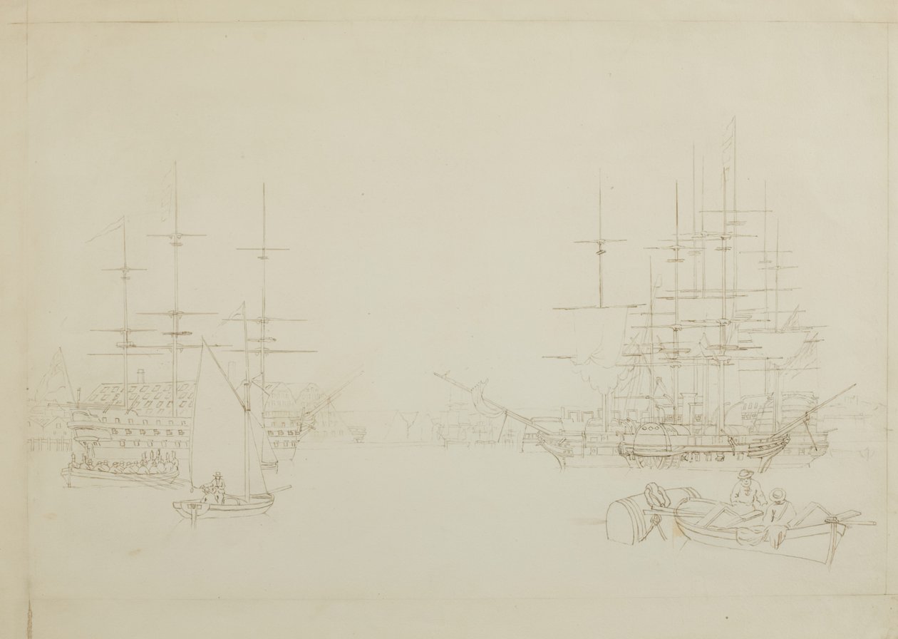 Entwurf für ein Gemälde von Devonport von John Wilson Carmichael