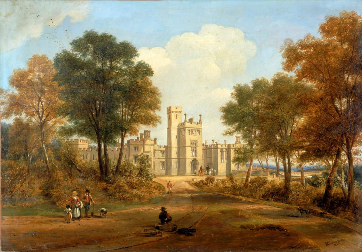 Der Eingang zum Beaufront Castle, 1845 von John Wilson Carmichael
