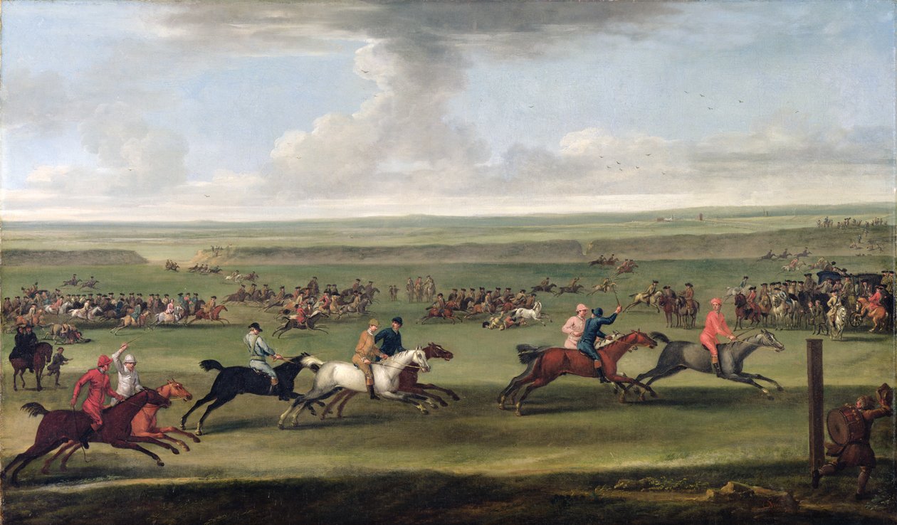 Ein Rennen auf der Beacon-Strecke in Newmarket, ca. 1750 von John Wootton